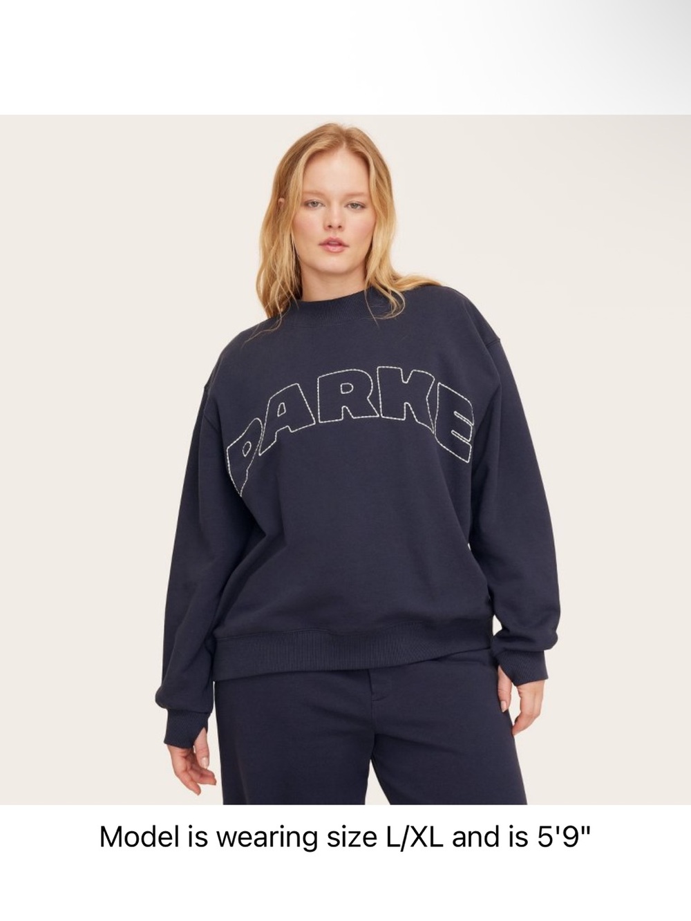 PARKE x Target Navy Logo Crewneck Sweatshirt - Women's